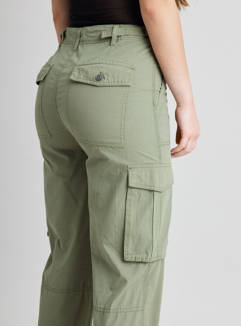Pantalón Cargo Cintura Ajustable-3