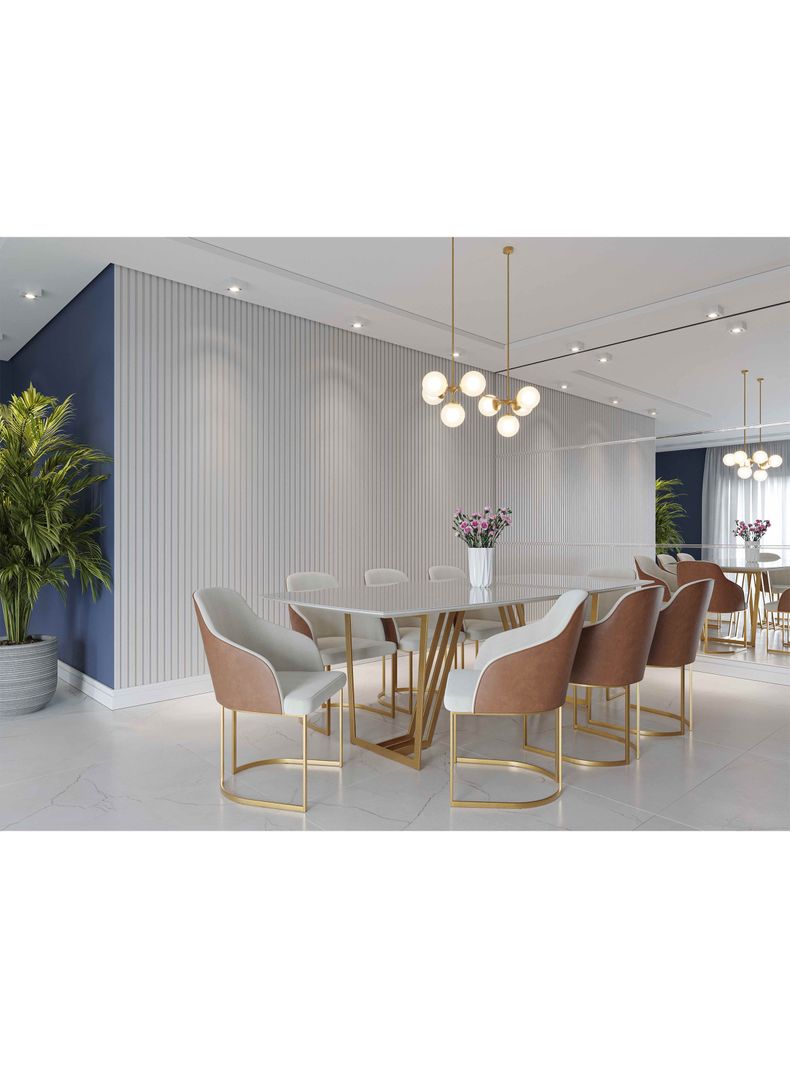 Comedor Albany Gold + 8 Sillas Albany-4