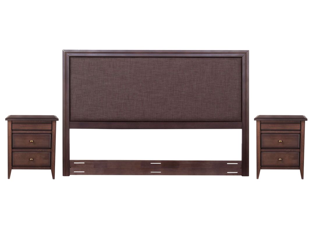 Set Muebles Dormitorio Nolita: Respaldo 2 Plazas + Veladores
