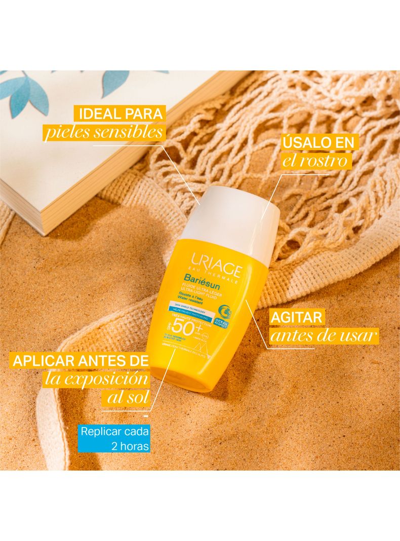 Protector Solar Bariésun Fluido Ultra ligero SPF50+ 30ml Uriage-2