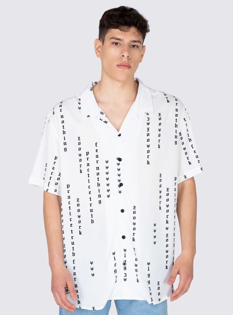 Camisa M/C Gothic Blanco