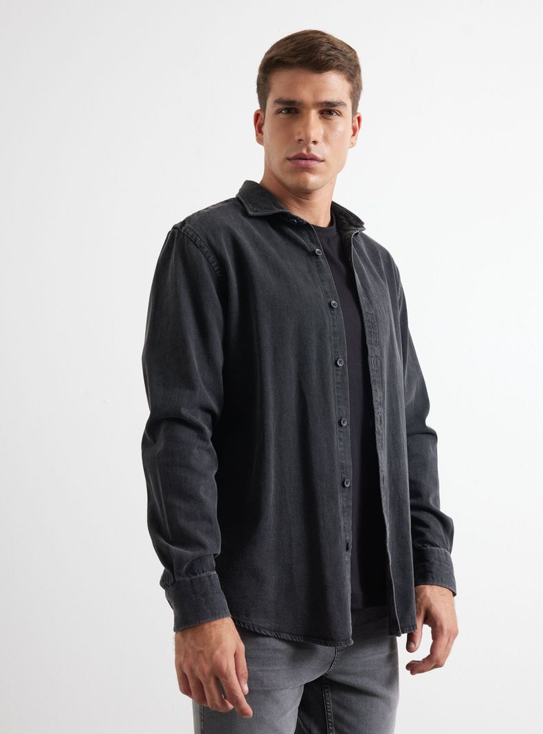 Camisa de Vestir Denim