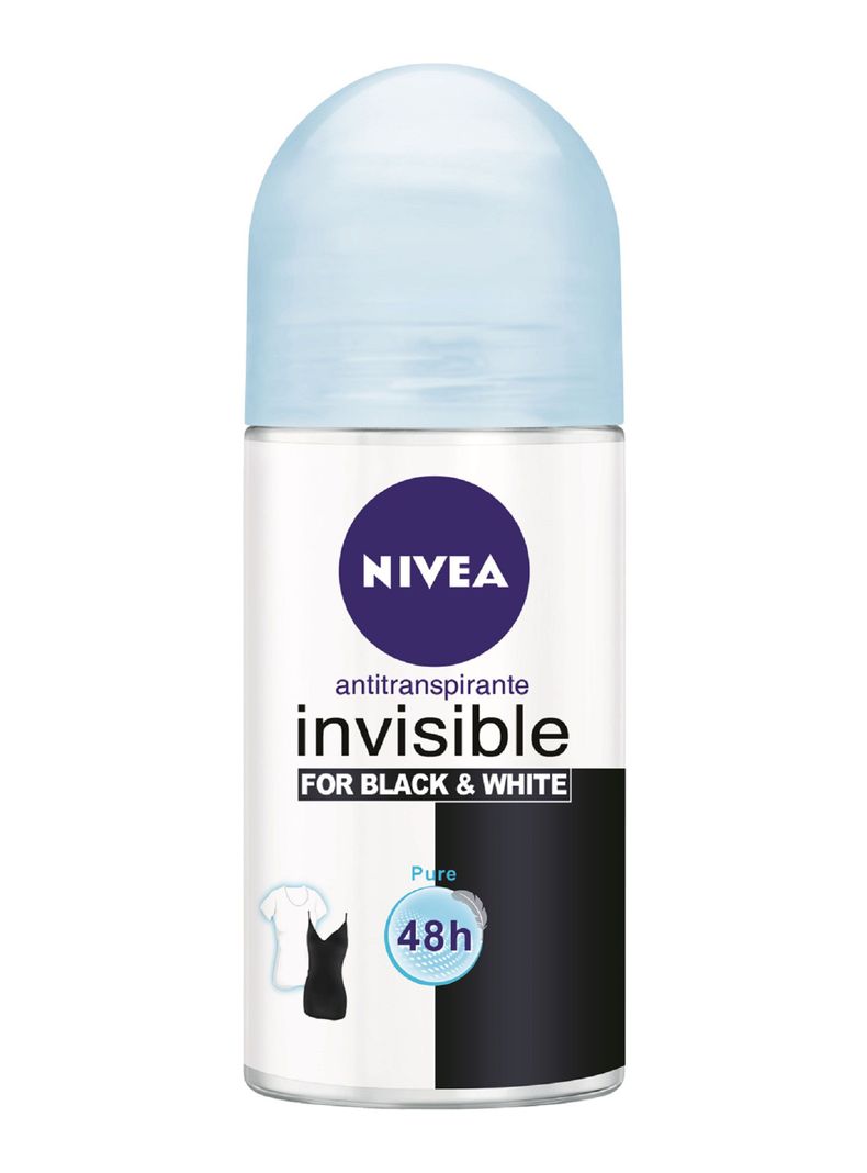 Desodorante Nivea Mujer Invisible Black&White Pure Roll On 50 ml-1