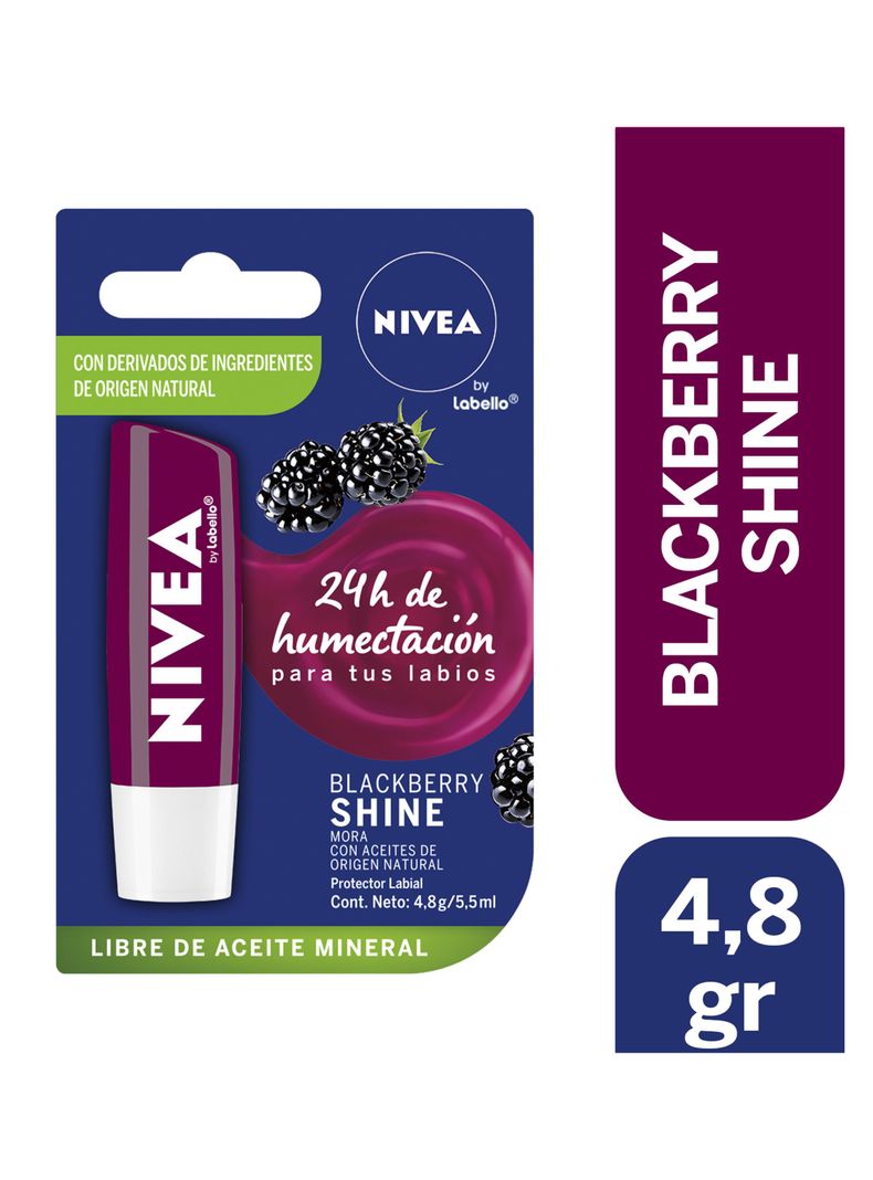 Protector Nivea Labial Humectante Blackberry Shine-0