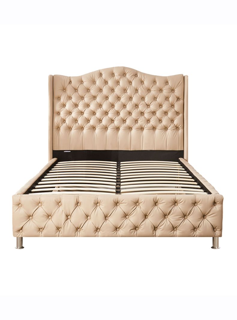 Base Topacio 2 Plazas + Respaldo Beige