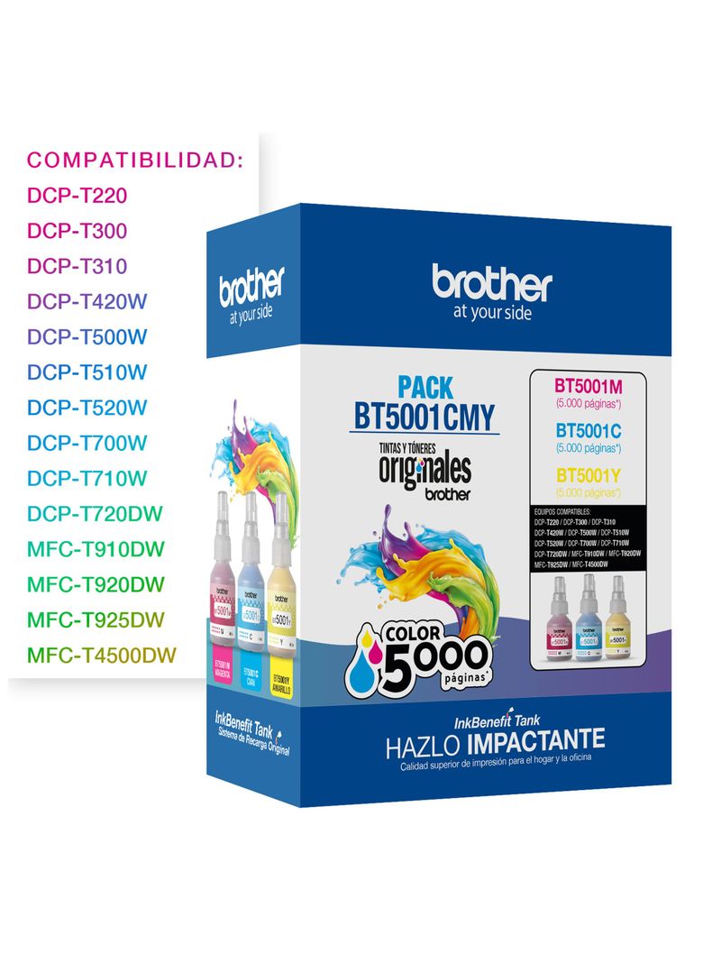 Pack Tintas BT50001CMY 3 Colores-2