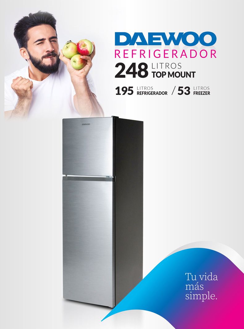 Refrigerador Top Mount No Frost 248 Litros DRVTA265NFNNNCL-2