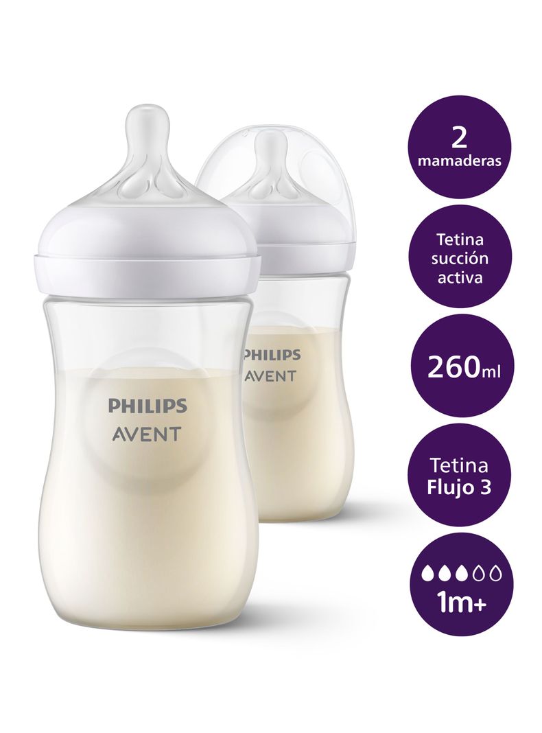 Mamadera Pack 2 Unidades Natural Response 260 ml-1
