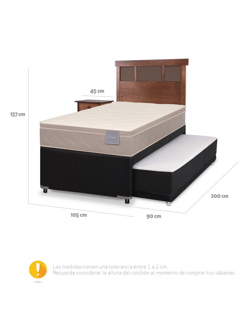 Diván Rilassati 1.5 Plazas + Set Dublín Caramelo-1