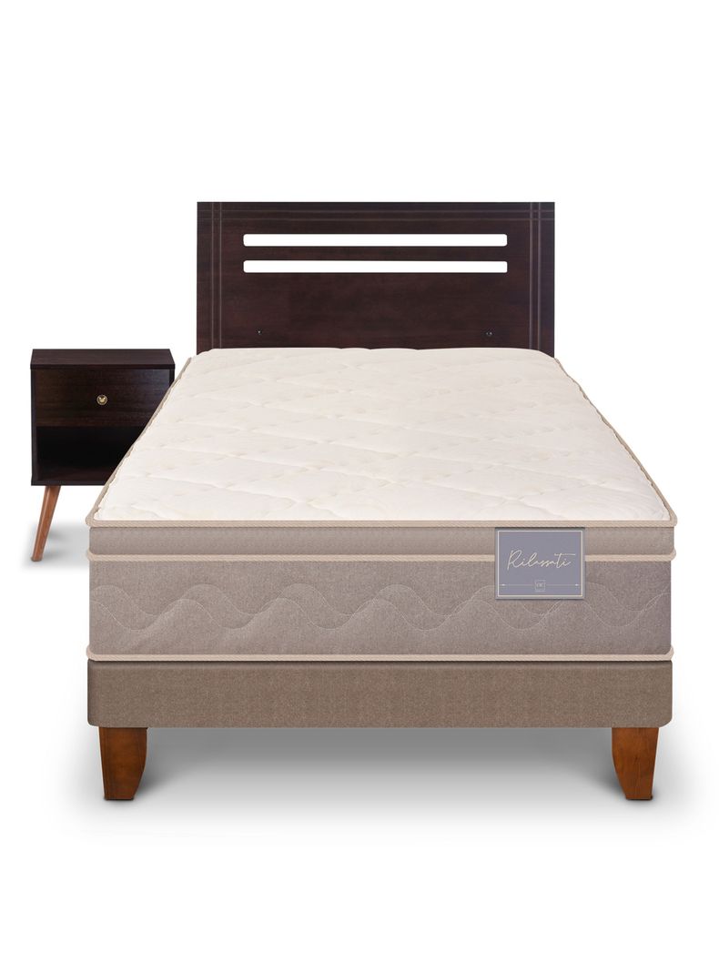 Cama Europea Rilassati 1.5 Plazas + Set Múnich-2