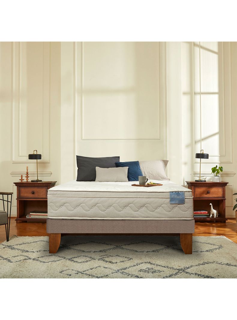 Cama Europea Rilassati 1.5 Plazas + Respaldo Torino Chocolate-5