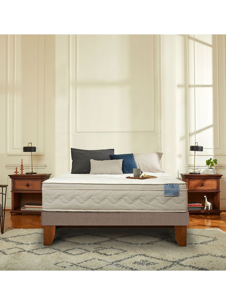 Cama Europea Rilassati 1.5 Plazas + Set Torino Chocolate-5