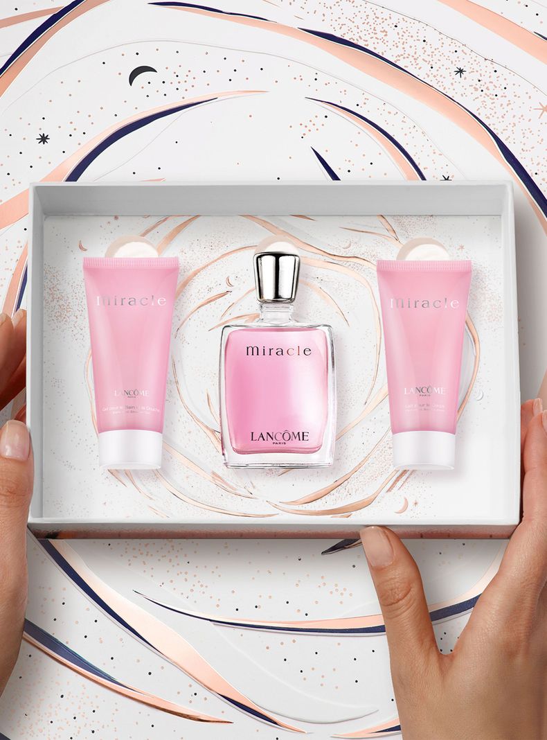 Set Perfume  Lancôme Miracle EDP Mujer 30ml + Loción Corporal 50ml + Gel de Ducha 50ml-1