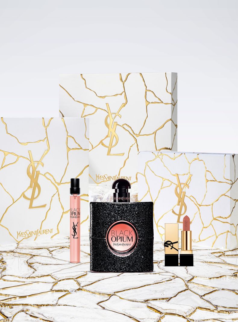 Set Perfume Black Opium EDP Mujer 90 ml + 10 ml + Mini Rouge Pur Couture Yves Saint Laurent-3