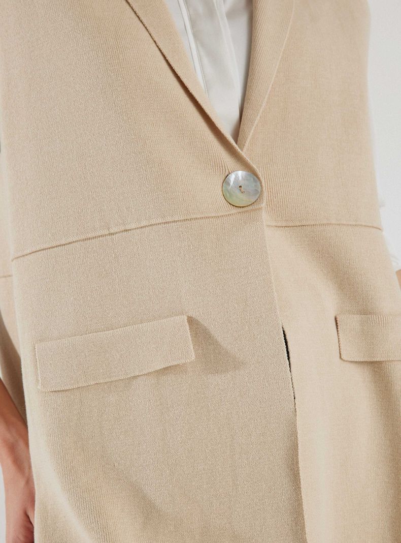 Chaleco Tipo Blazer Sin Mangas-3