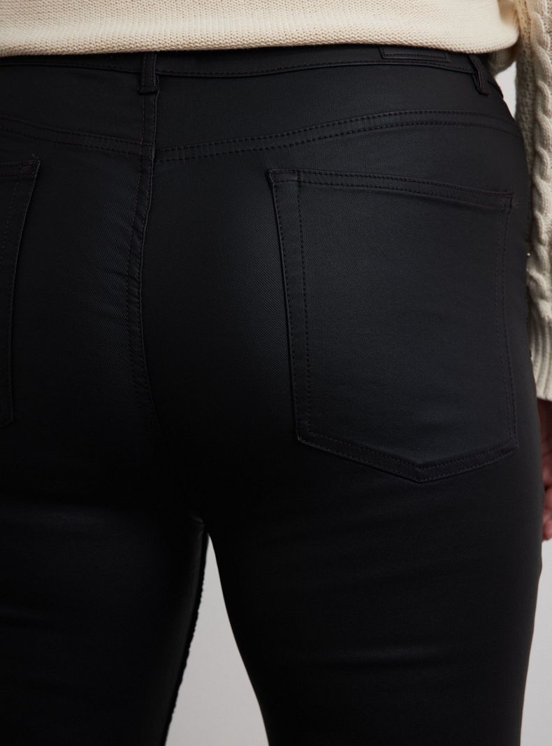 Jeans Coated Bota Ancha-3