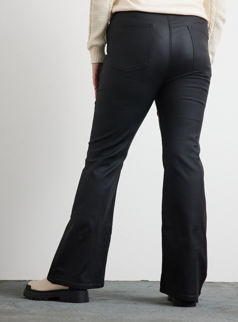 Jeans Coated Bota Ancha-1