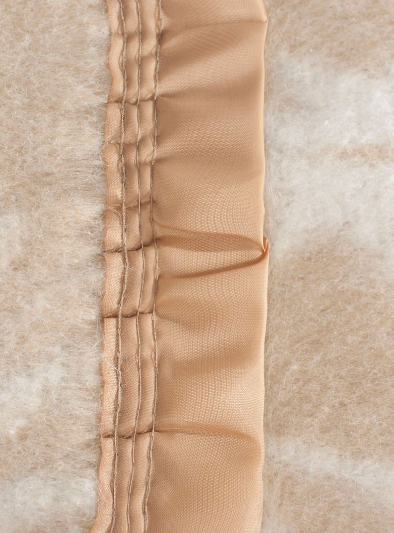 Frazada Lana 1.5 Plazas Beige Floreado-2