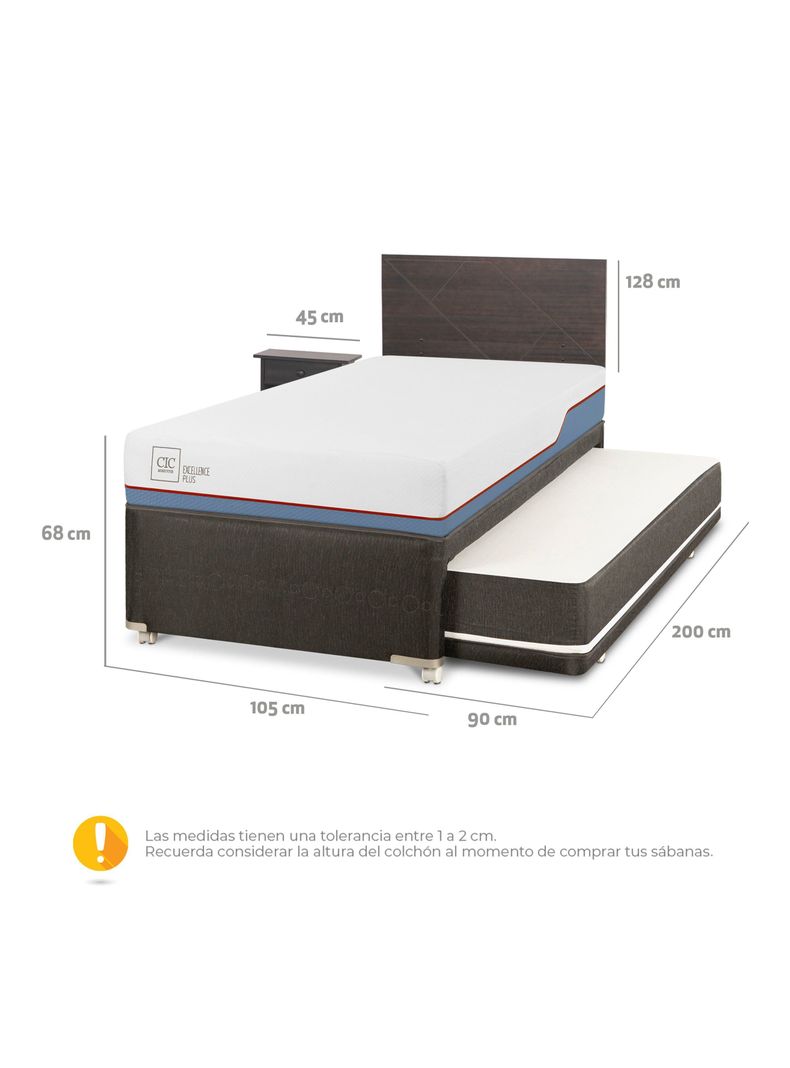 Diván Excellence Plus Back 1.5 Plazas + Muebles Villarrica-1
