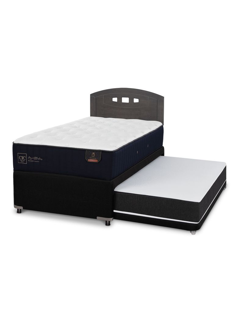 Diván Premium Black 1.5 Plazas + Respaldo Gales