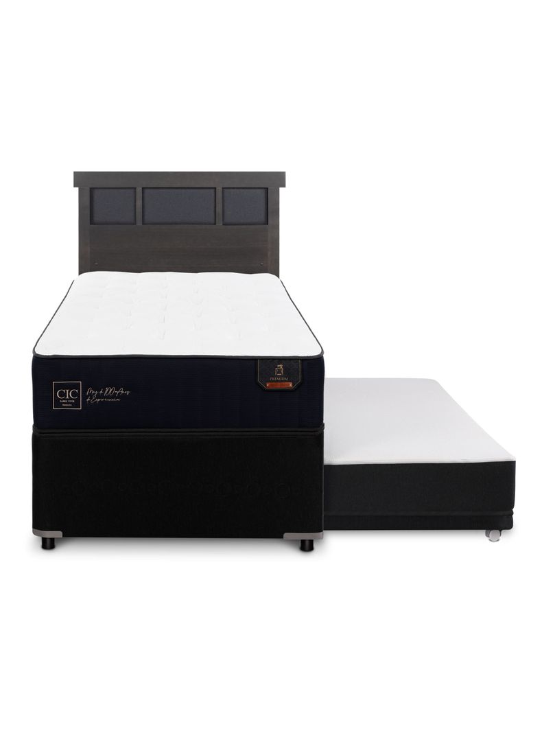 Diván Premium Black 1.5 Plazas + Respaldo Dublín-2