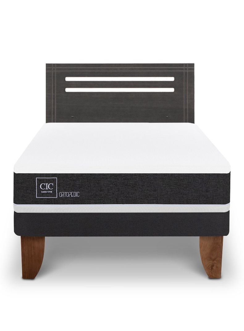 Cama Europea Ortopedic 1.5 Plazas + Respaldo Múnich-2