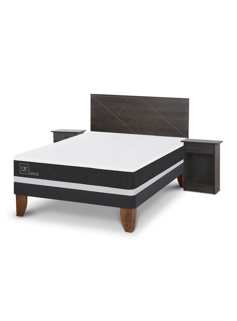 Cama Europea Ortopedic 2 Plazas + Set de Muebles Villarrica