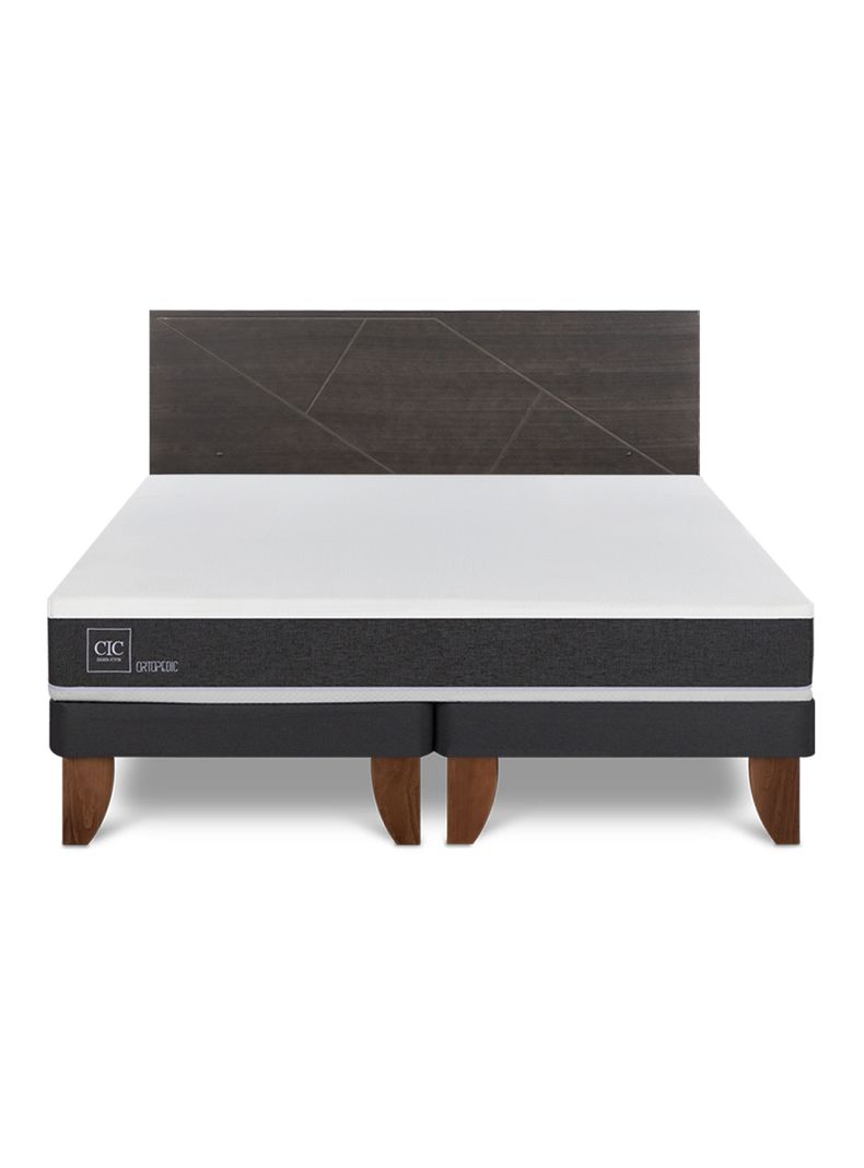 Cama Europea Ortopedic 2 Plazas Base Dividida + Respaldo Villarrica-2