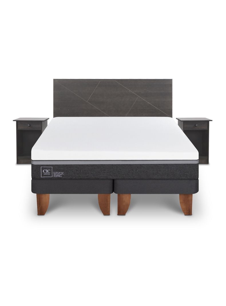 Cama Europea Ortopedic Advance 2 Plazas Base Dividida + Set de Muebles Villarrica-2
