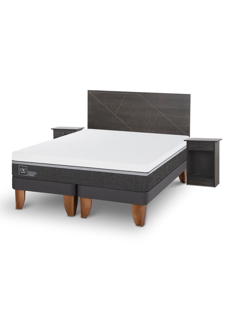 Cama Europea Ortopedic Advance 2 Plazas Base Dividida + Set de Muebles Villarrica-0
