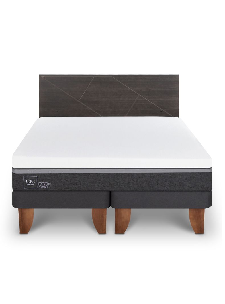 Cama Europea Ortopedic Advance King + Respaldo Villarrica-2