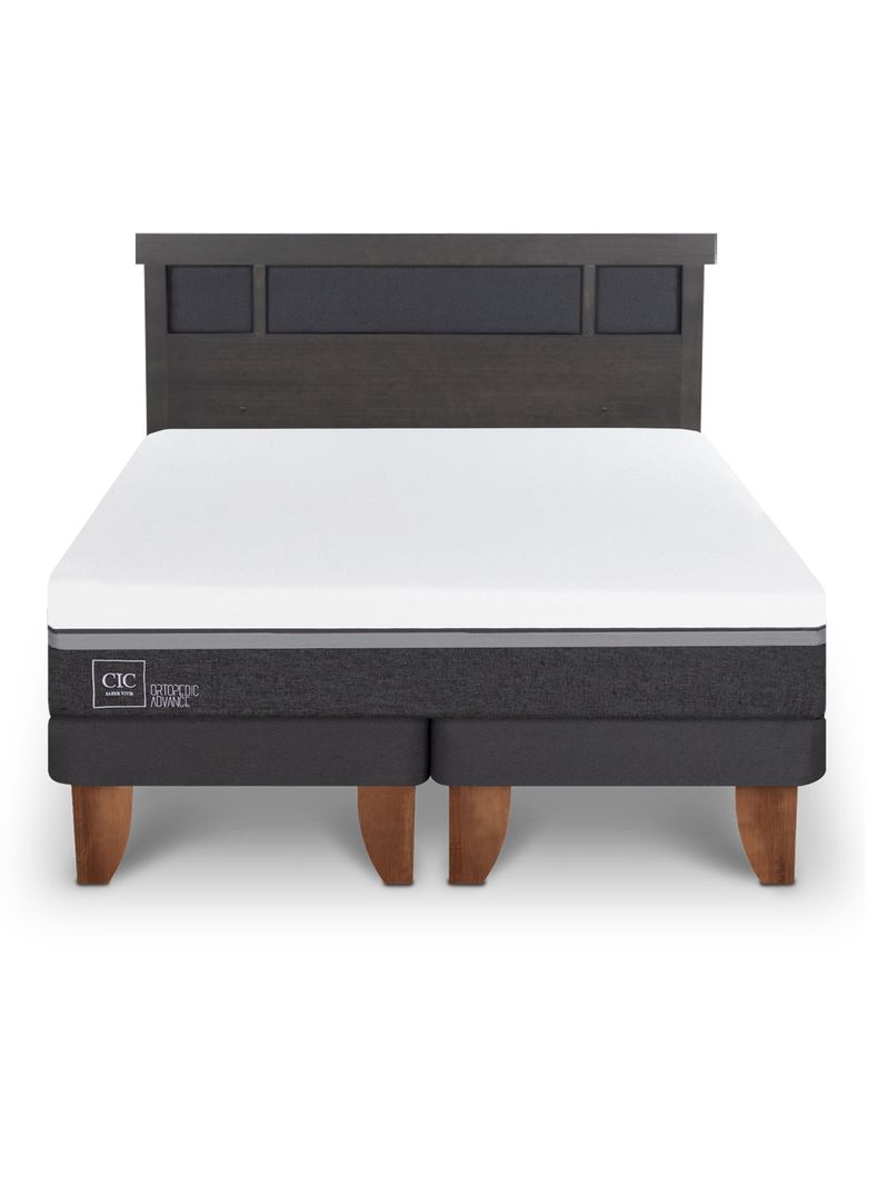 Cama Europea Ortopedic Advance King + Respaldo Dublín-2