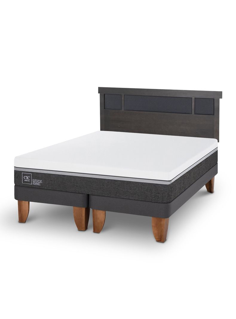 Cama Europea Ortopedic Advance King + Respaldo Dublín-0