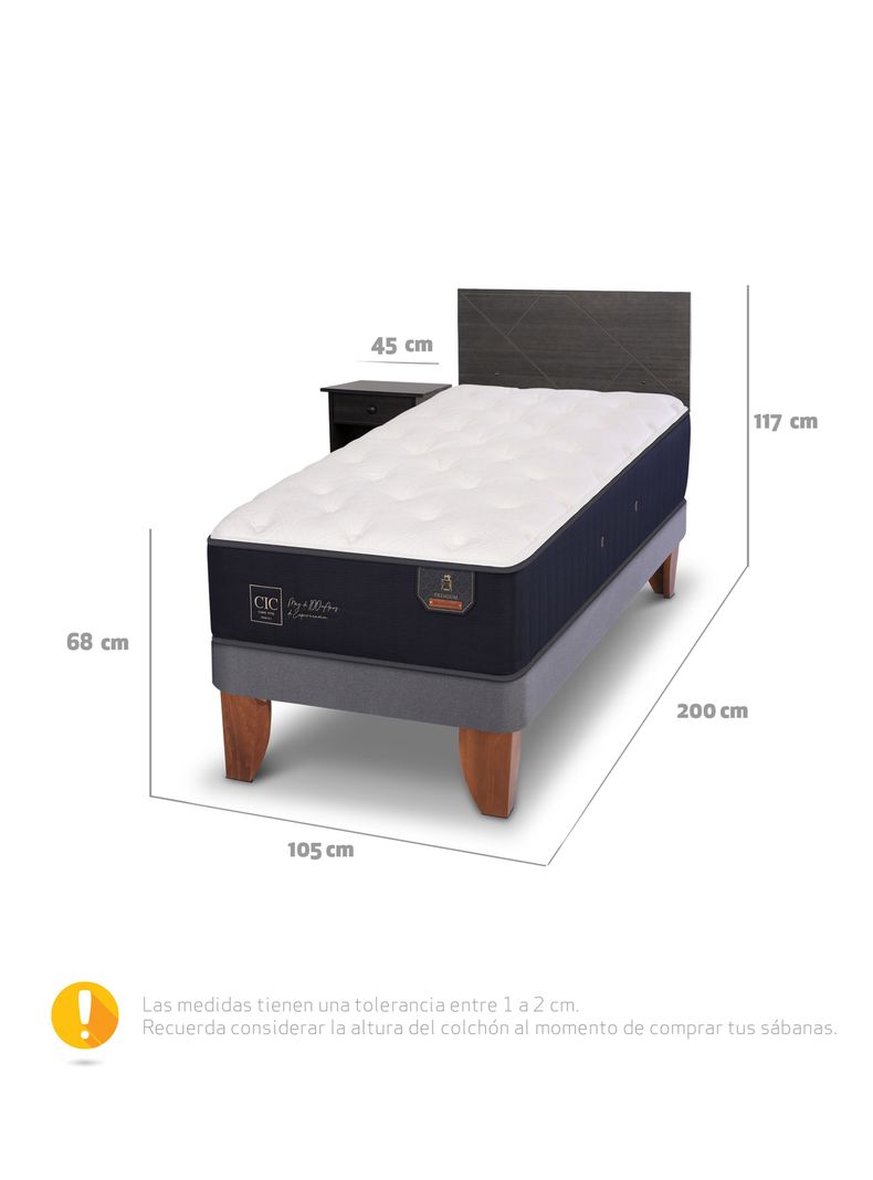 Cama Europea Premium 1.5 Plazas + Set de Muebles Villarrica-1