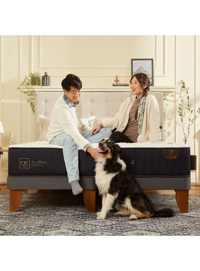 Cama Europea Premium 1.5 Plazas + Respaldo Dublín-4