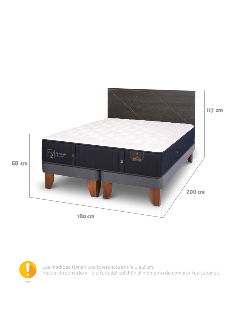 Cama Europea Premium King + Respaldo Villarrica-1