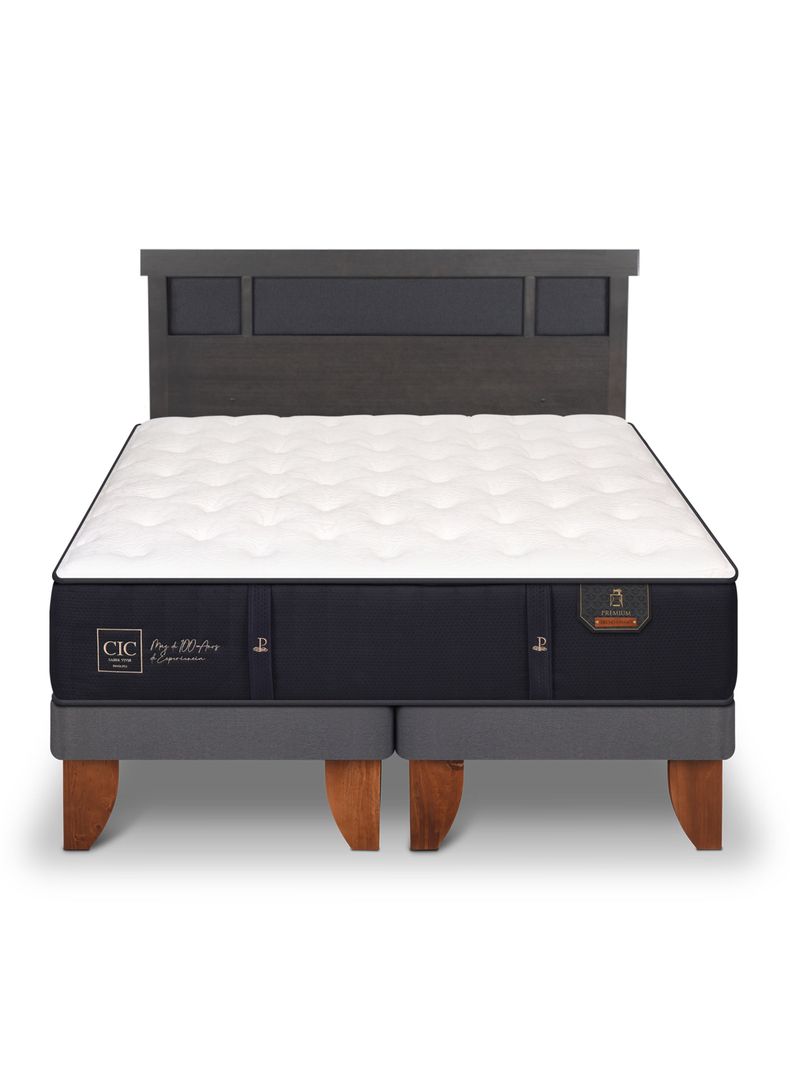 Cama Europea Premium King + Respaldo Dublín-2