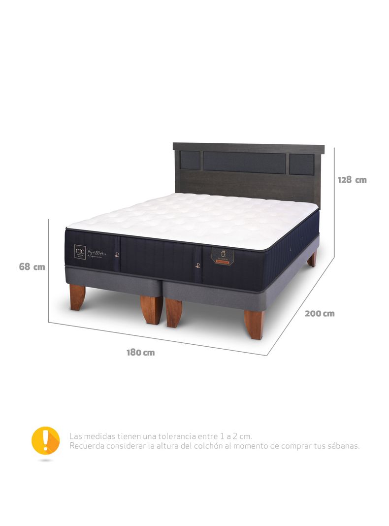 Cama Europea Premium King + Respaldo Dublín-1
