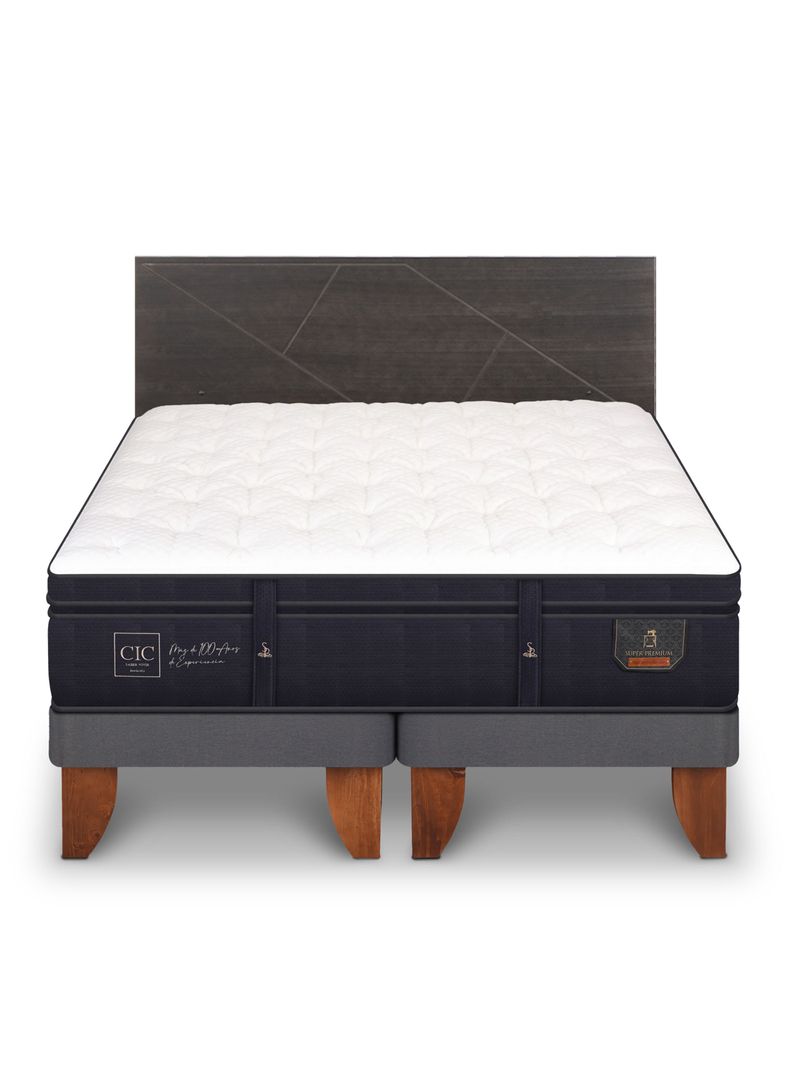 Cama Europea Súper Premium King + Respaldo Villarrica-2