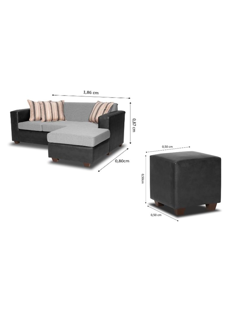 Seccional Invictus 3.1 Cuerpos Intercambiable + Pouf-1