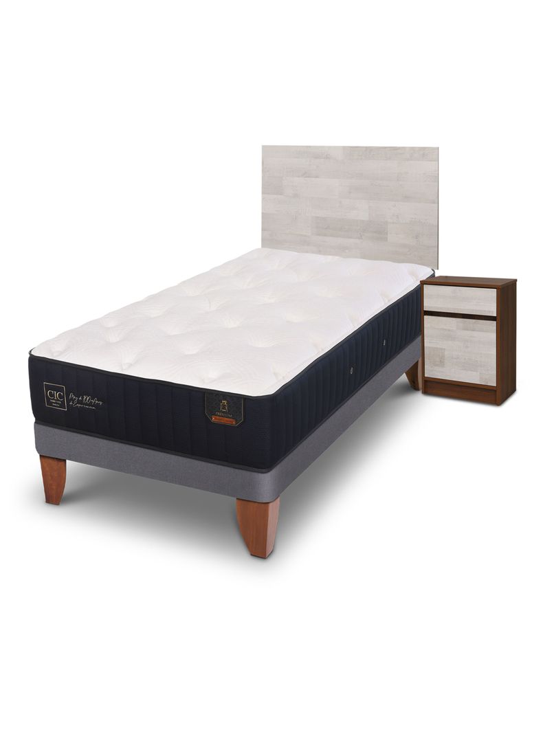Cama Europea Premium 1.5 Plazas + Set Legno