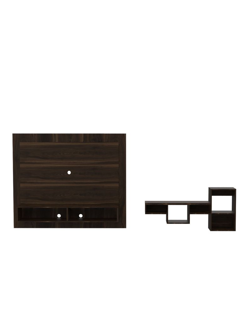 Combo The Wall 1A Panel Tv 55 + Repisa Habano Aglomerado-3