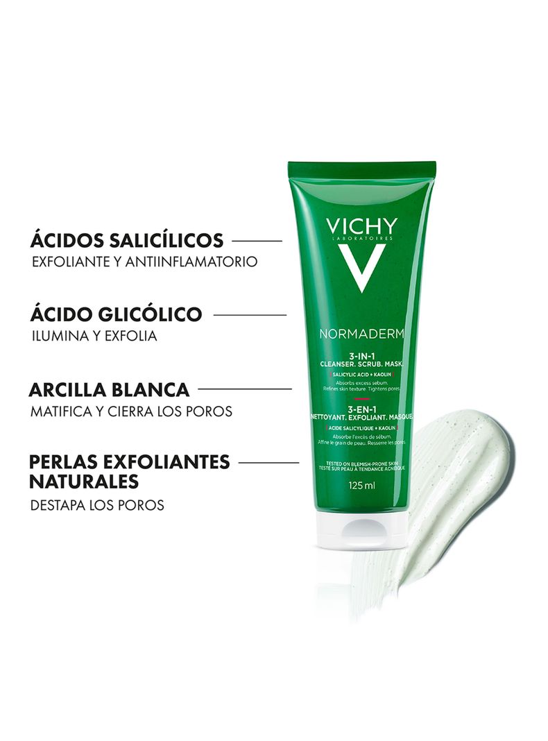 Crema Vichy Normaderm Limpiador 3 en 1 125ml-2