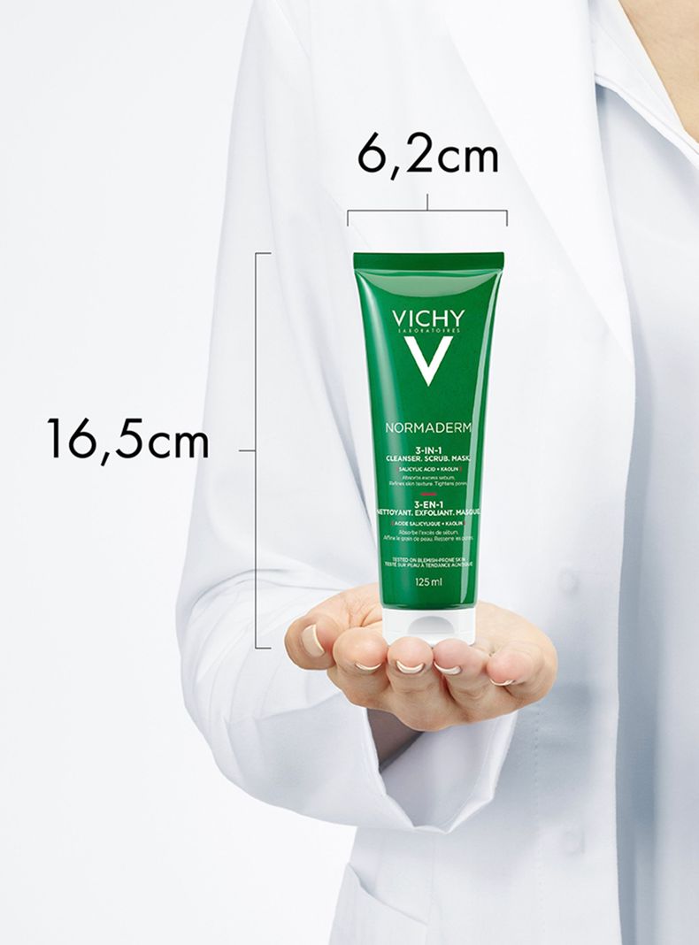 Crema Vichy Normaderm Limpiador 3 en 1 125ml-1