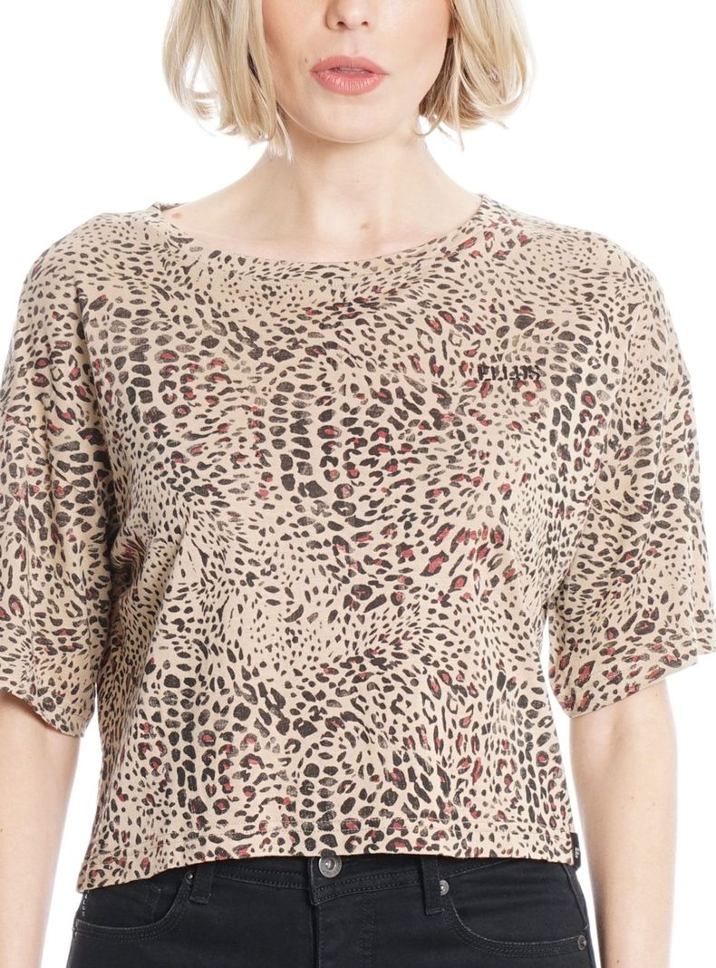Polera Manga Tres Cuartos Oversize Full Print Cooper-0