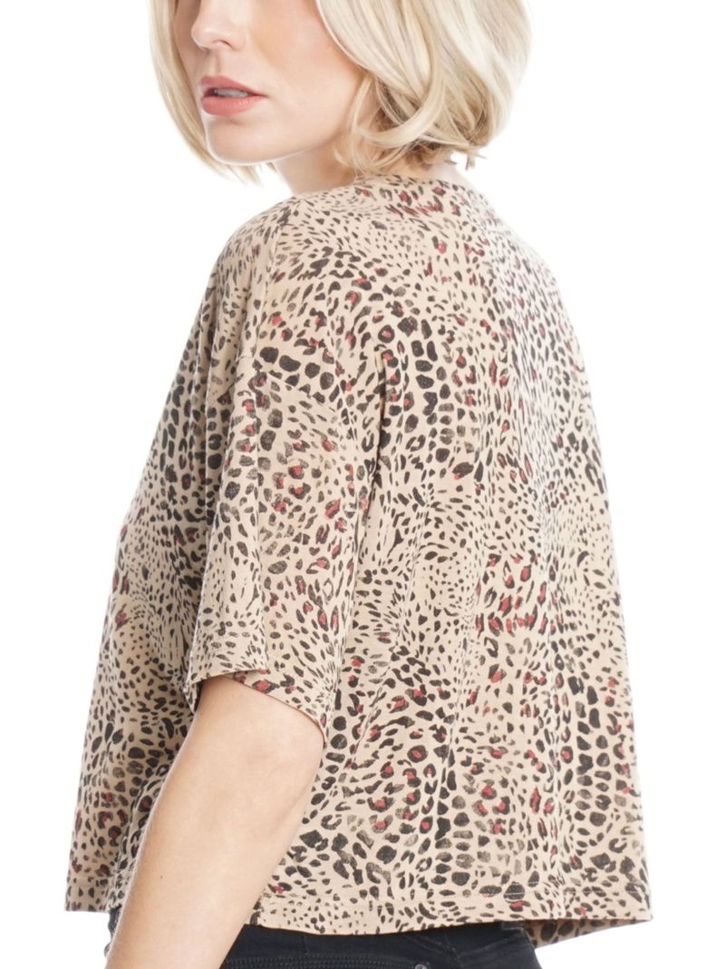 Polera Manga Tres Cuartos Oversize Full Print Cooper-1