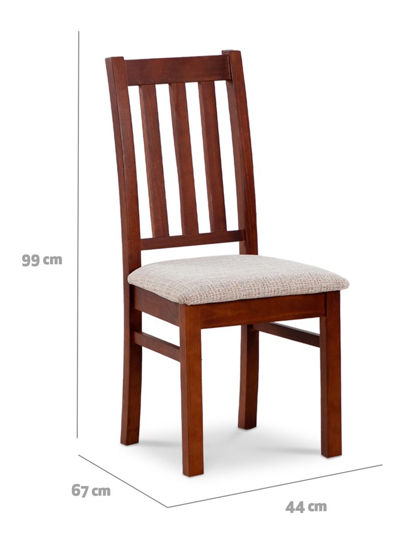 Juego Comedor Ñuble 6 Sillas Caramelo Beige-3