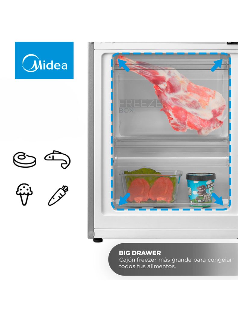 Refrigerador Bottom Freezer Frío Directo 259 Litros MDRB369FGE50-4