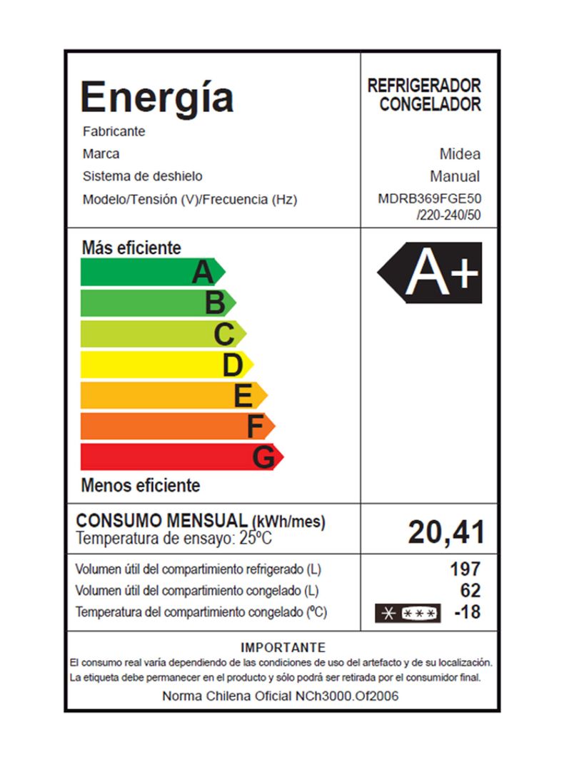 Refrigerador Bottom Freezer Frío Directo 259 Litros MDRB369FGE50-8