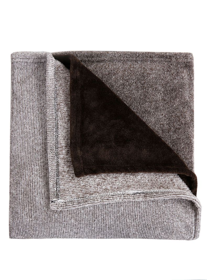 Frazada Flannel Cationic 2 Plazas Café-2